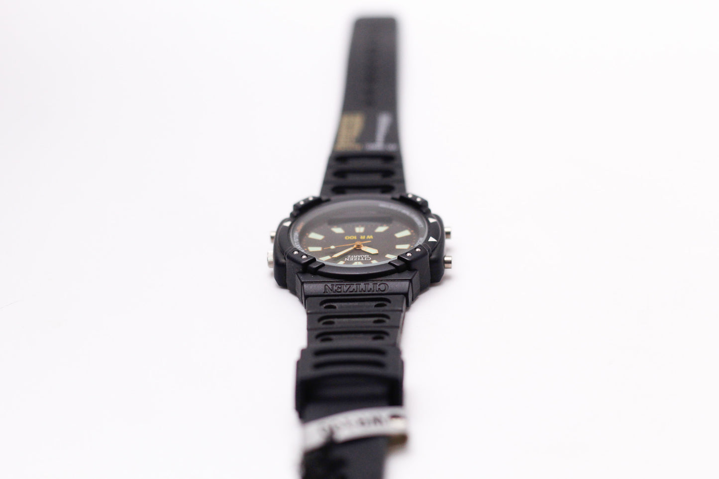 [Near Mint] 1995 Citizen Quartz Ana-Digi Matte Black Dial Men's Wrist-Watch