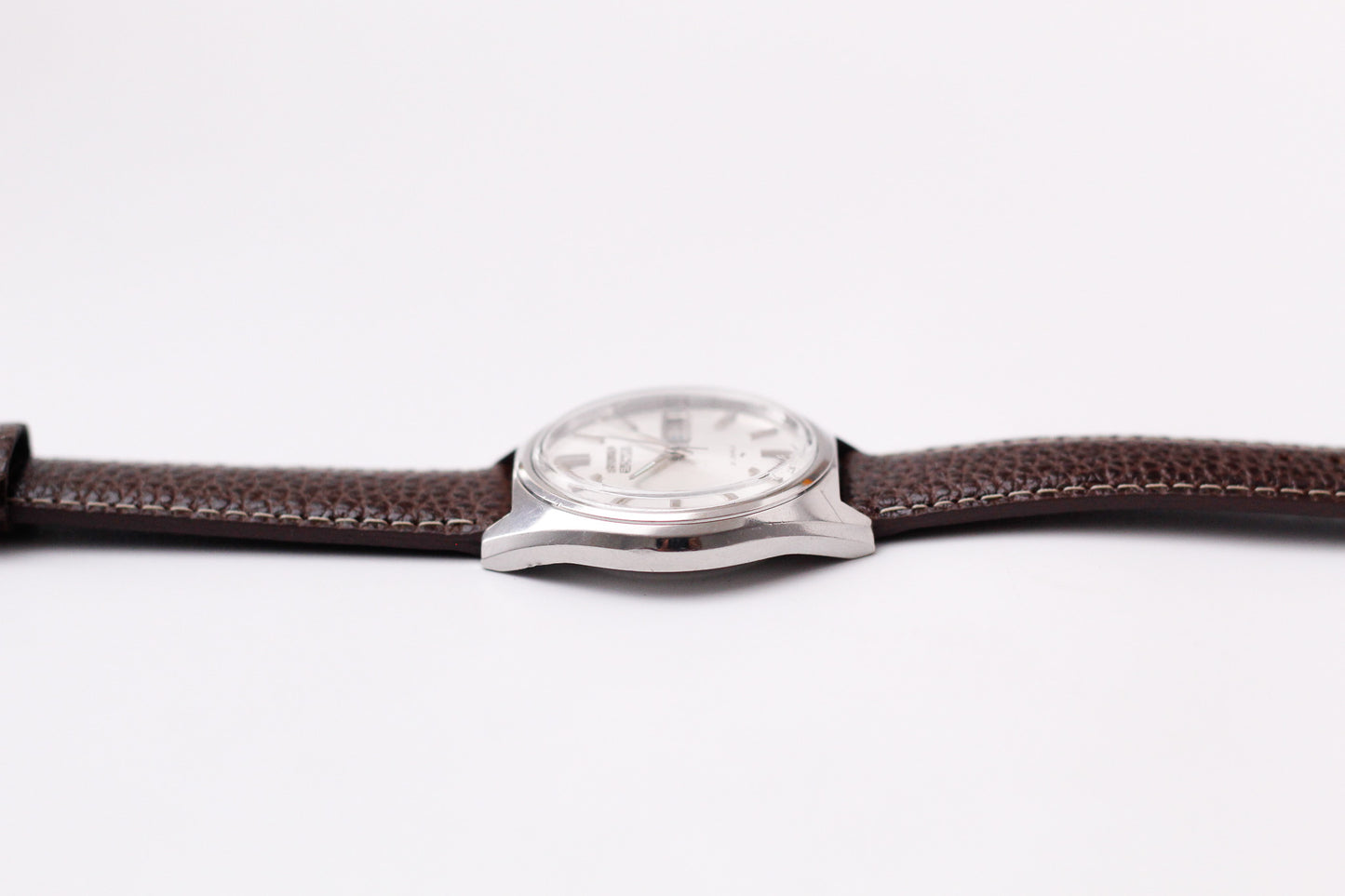 [Serviced] 1975 Seiko Actus Automatic Silver Sunburst Dial Men's Wrist-Watch