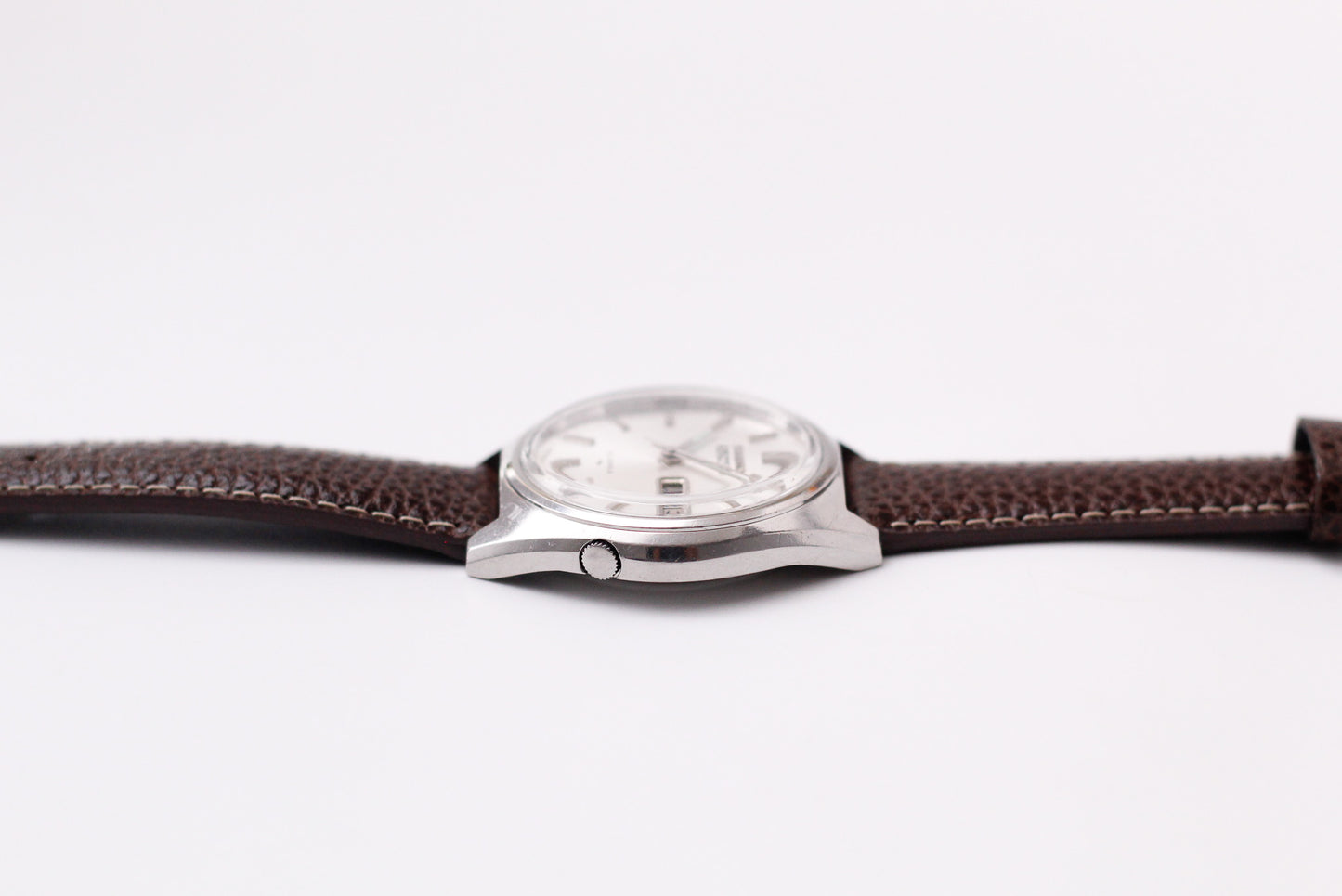 [Serviced] 1975 Seiko Actus Automatic Silver Sunburst Dial Men's Wrist-Watch
