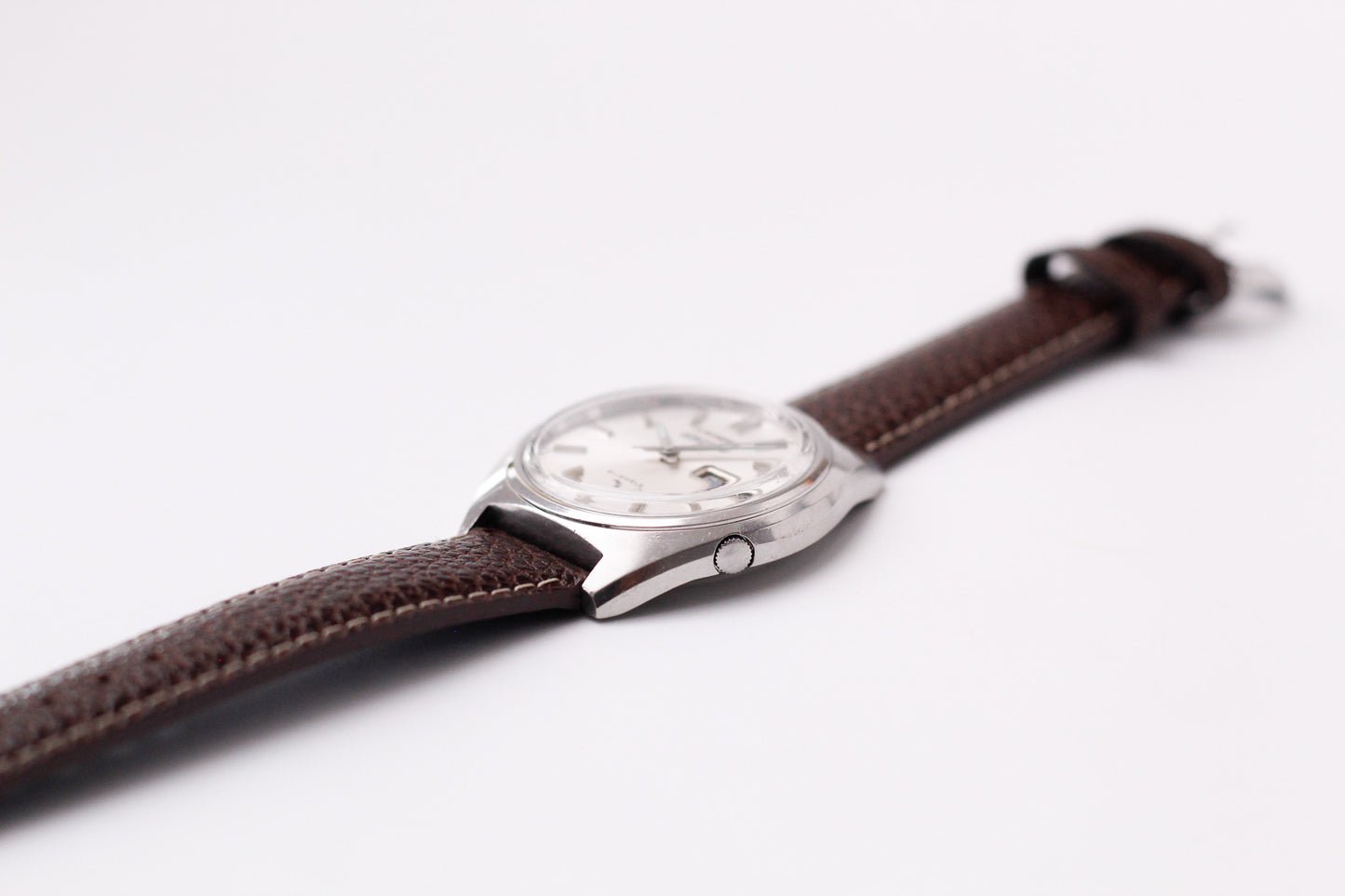 [Serviced] 1975 Seiko Actus Automatic Silver Sunburst Dial Men's Wrist-Watch