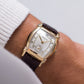 [Serviced] 1950s Benrus Peppered Cream White Dial Men's Art Deco Wrist-Watch