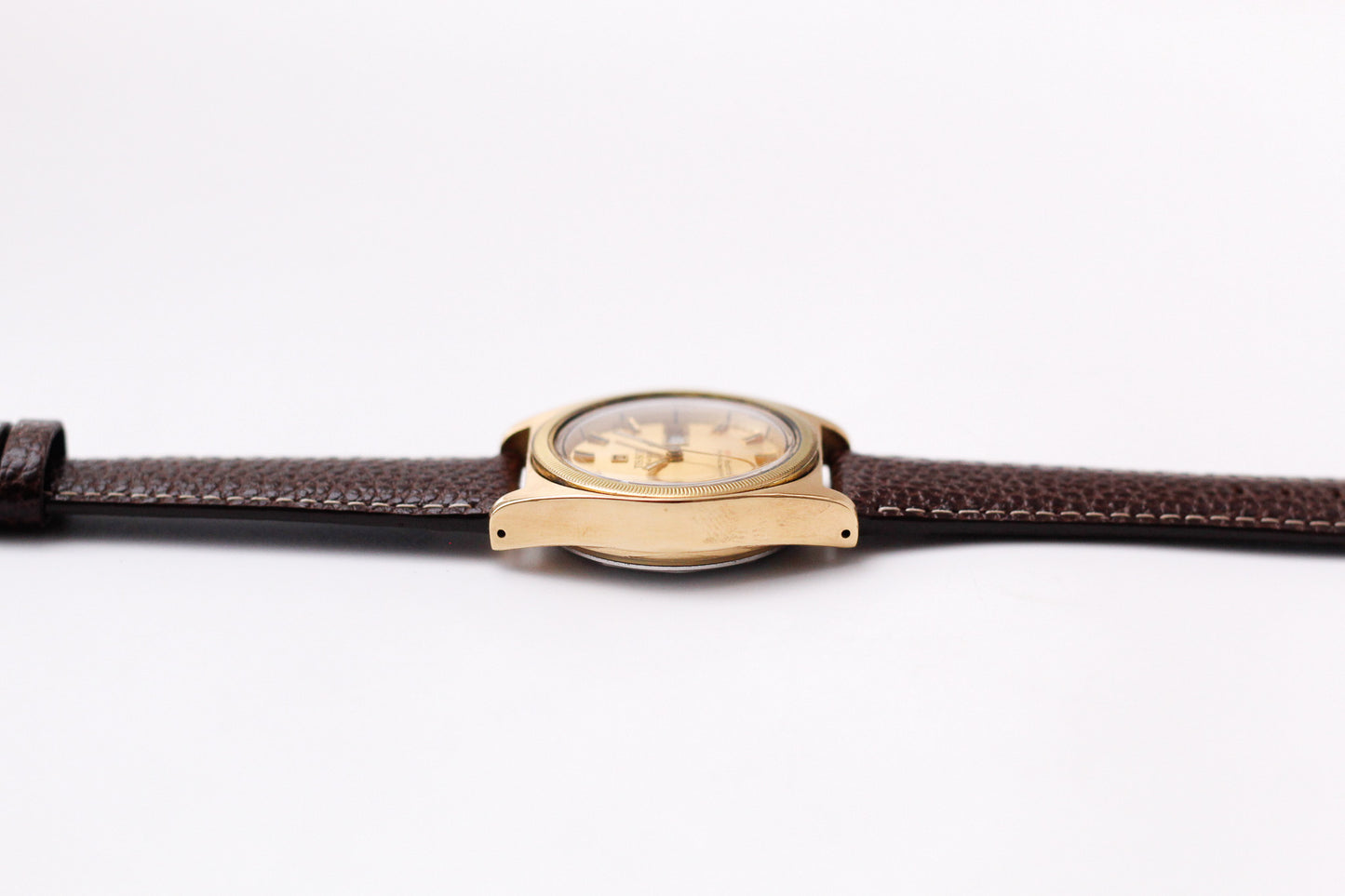[Serviced] 1970s Tissot PR-516 Automatic Straight Grain Golden Dial Men's Wrist-Watch