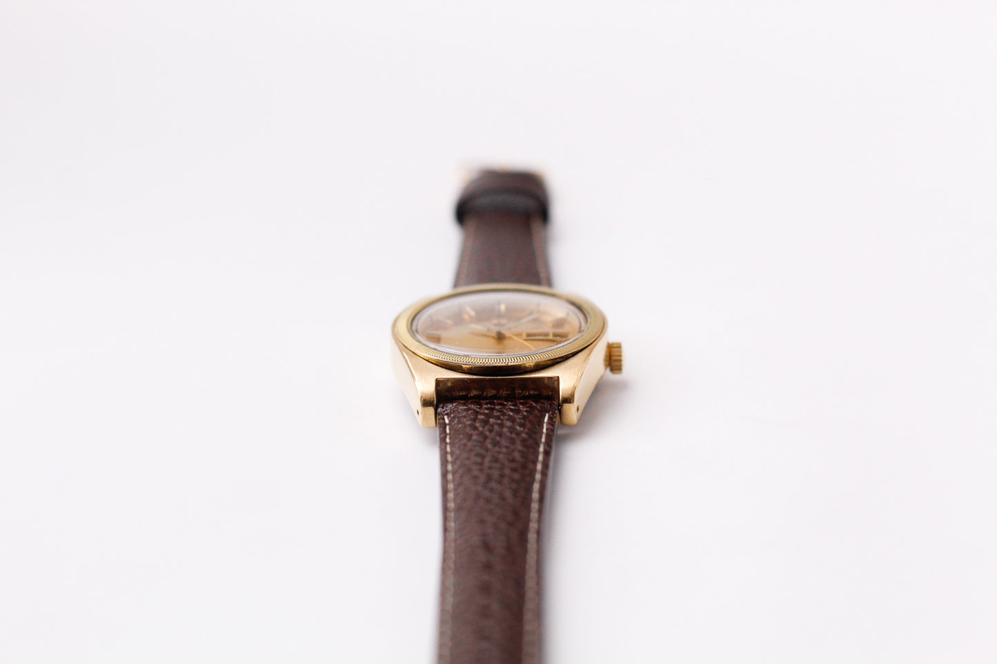 [Serviced] 1970s Tissot PR-516 Automatic Straight Grain Golden Dial Men's Wrist-Watch