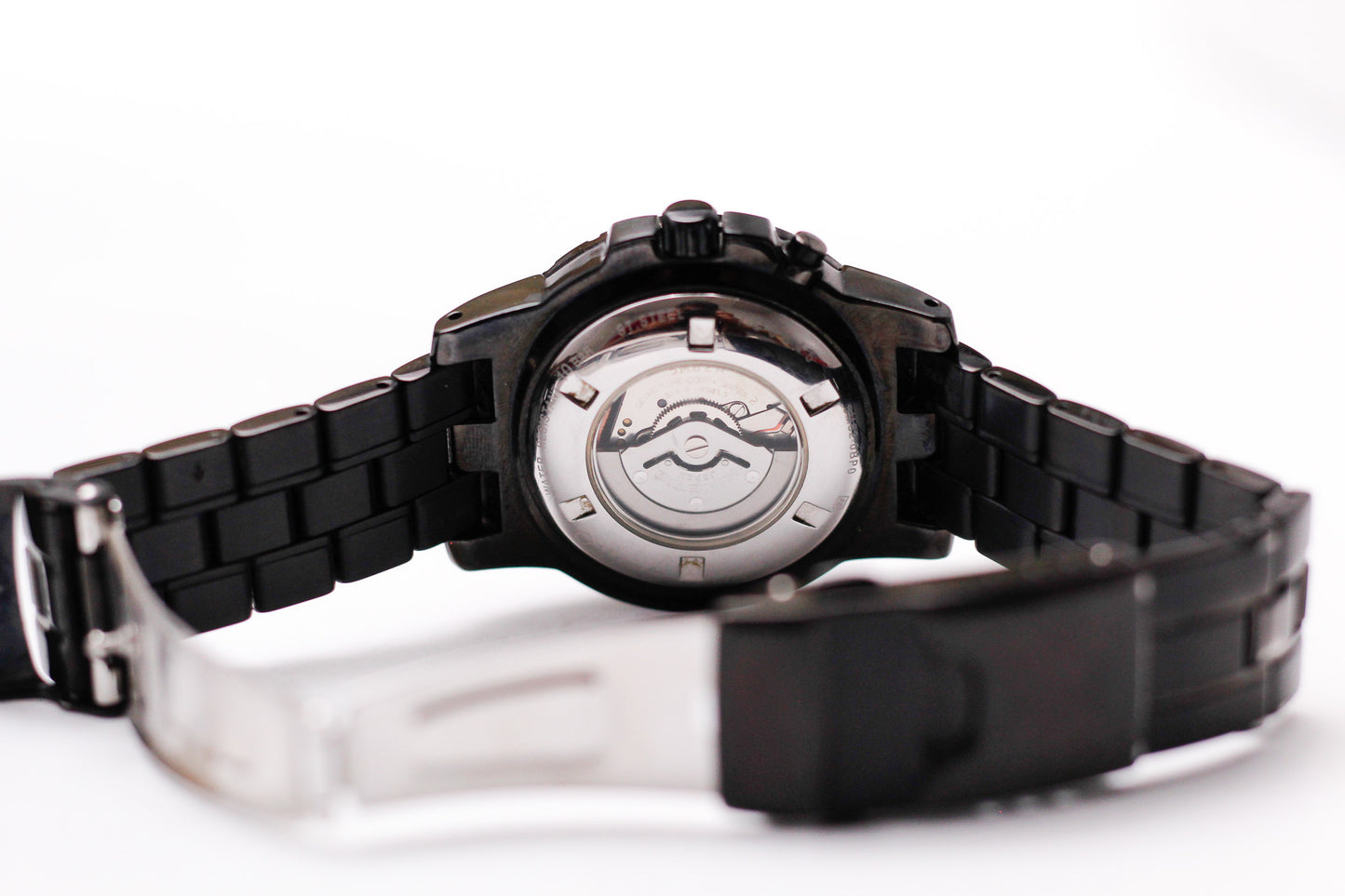 2007 Seiko Kinetic Matte Black Dial PVD Black Case Men's Wrist-Watch