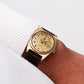 [Serviced] 1970s Tissot PR-516 Automatic Straight Grain Golden Dial Men's Wrist-Watch