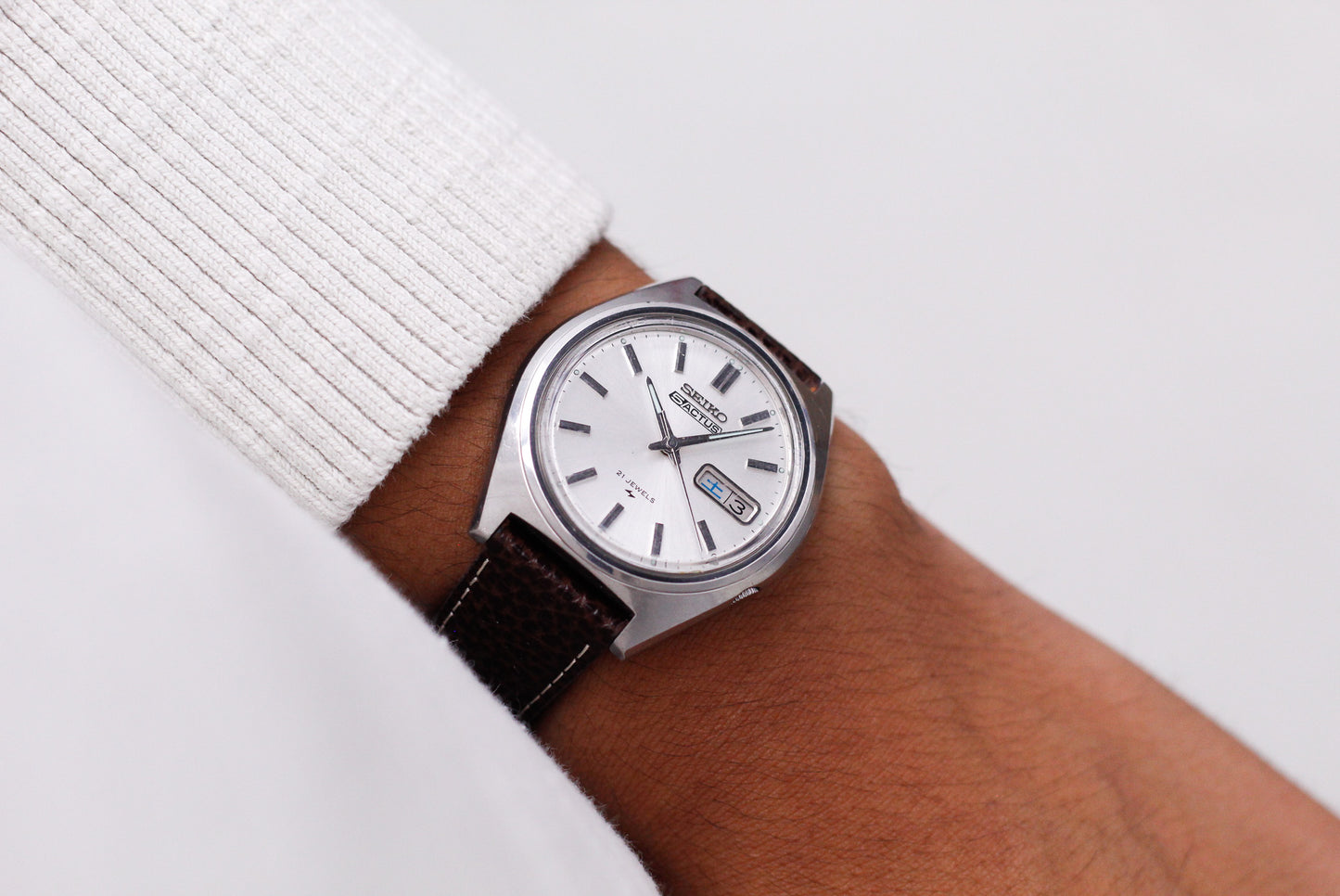 [Serviced] 1975 Seiko Actus Automatic Silver Sunburst Dial Men's Wrist-Watch