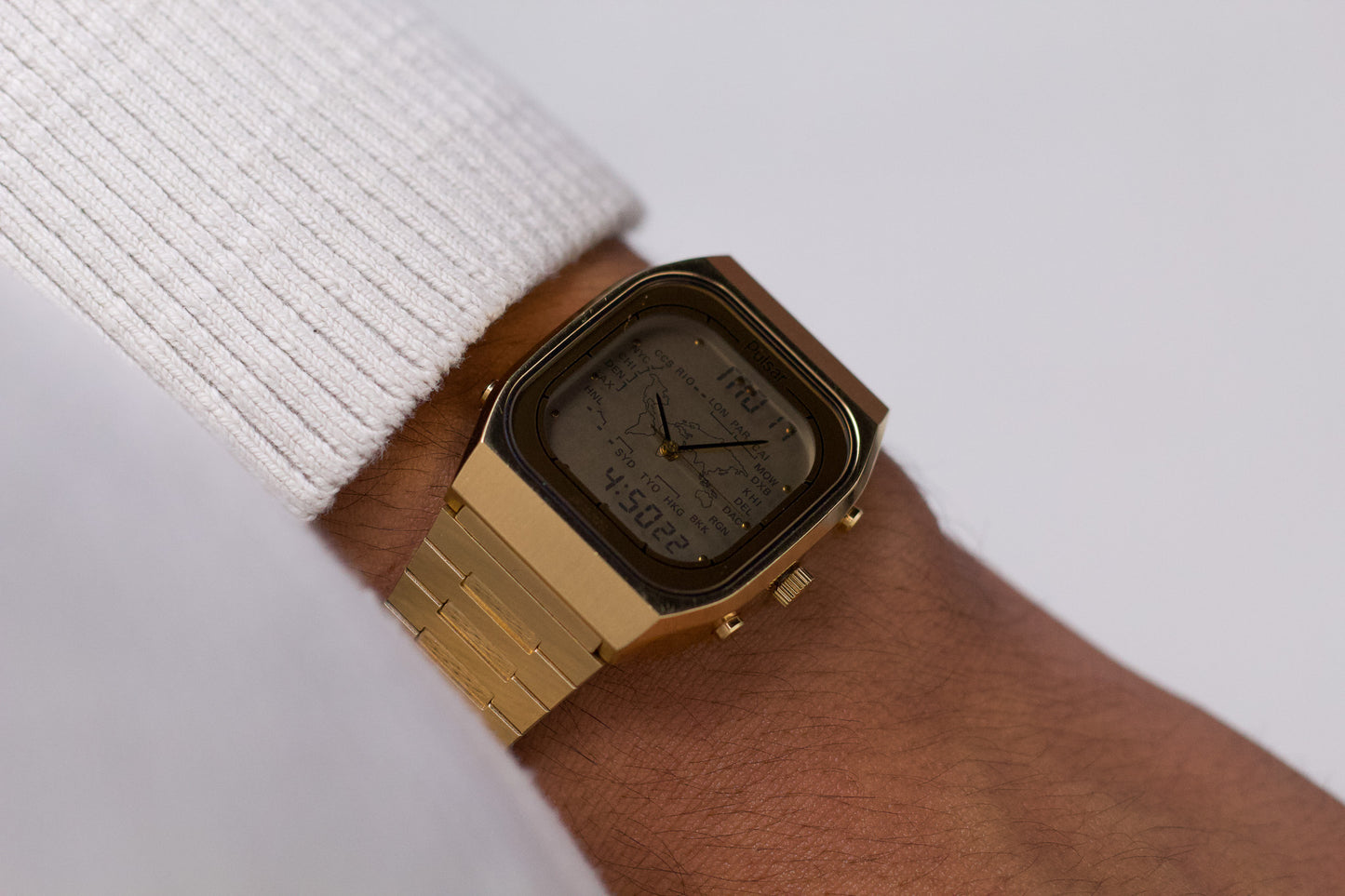 1992 Pulsar Quartz Ana-Digi World Time Dial Men's Wrist-Watch