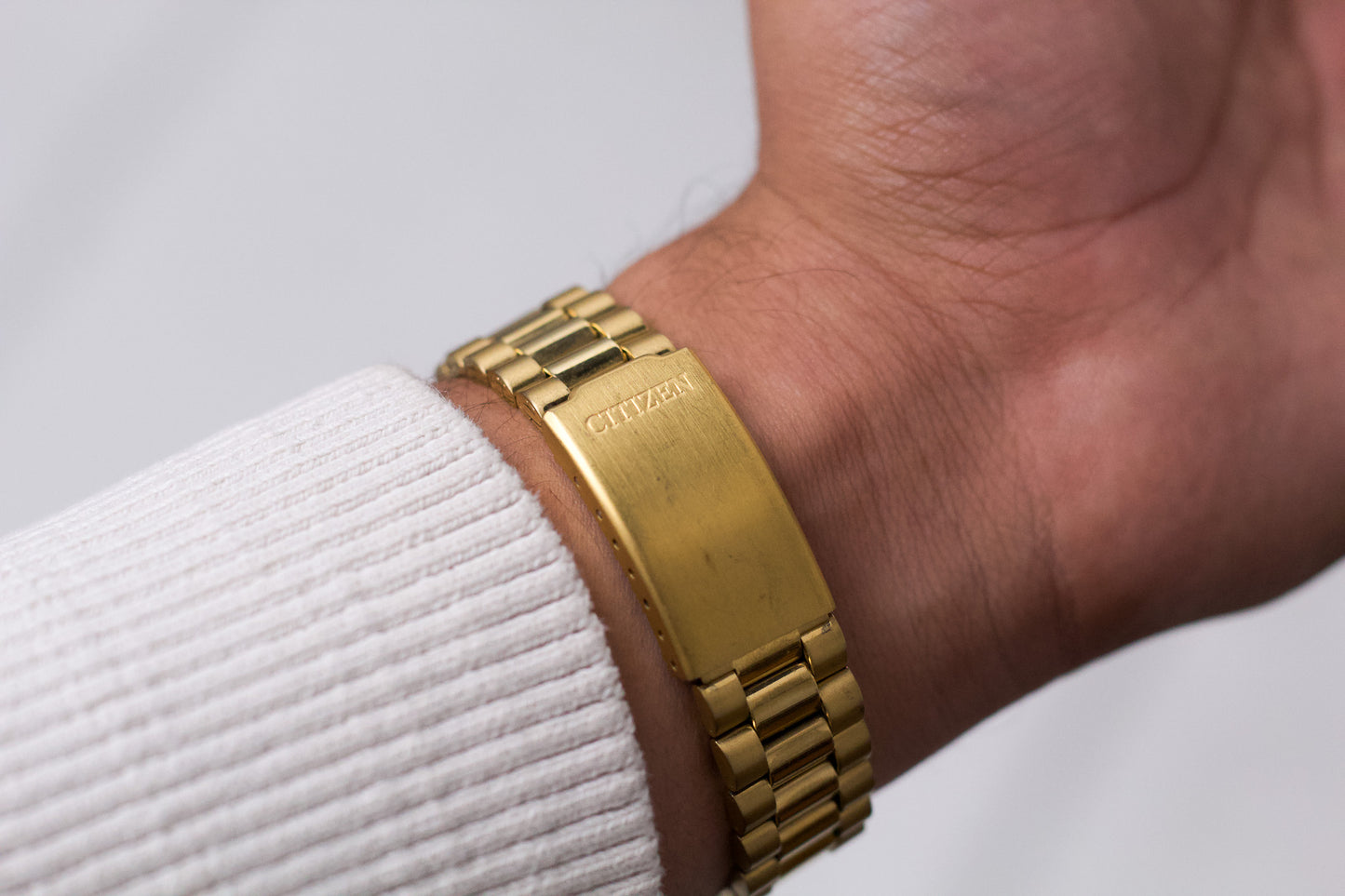 1996 Citizen Quartz Jet Black Dial Men's Wrist-Watch