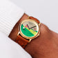 [Near Mint] 1990s Arenix Quartz Moving Golf Ball Dial Men's Wrist-Watch