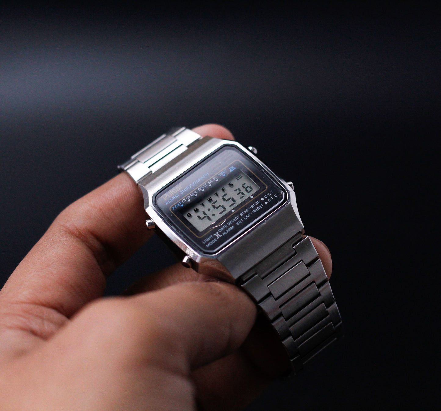 1991 Pulsar Quartz Digital Alarm-Chronograph Men's Wrist-Watch