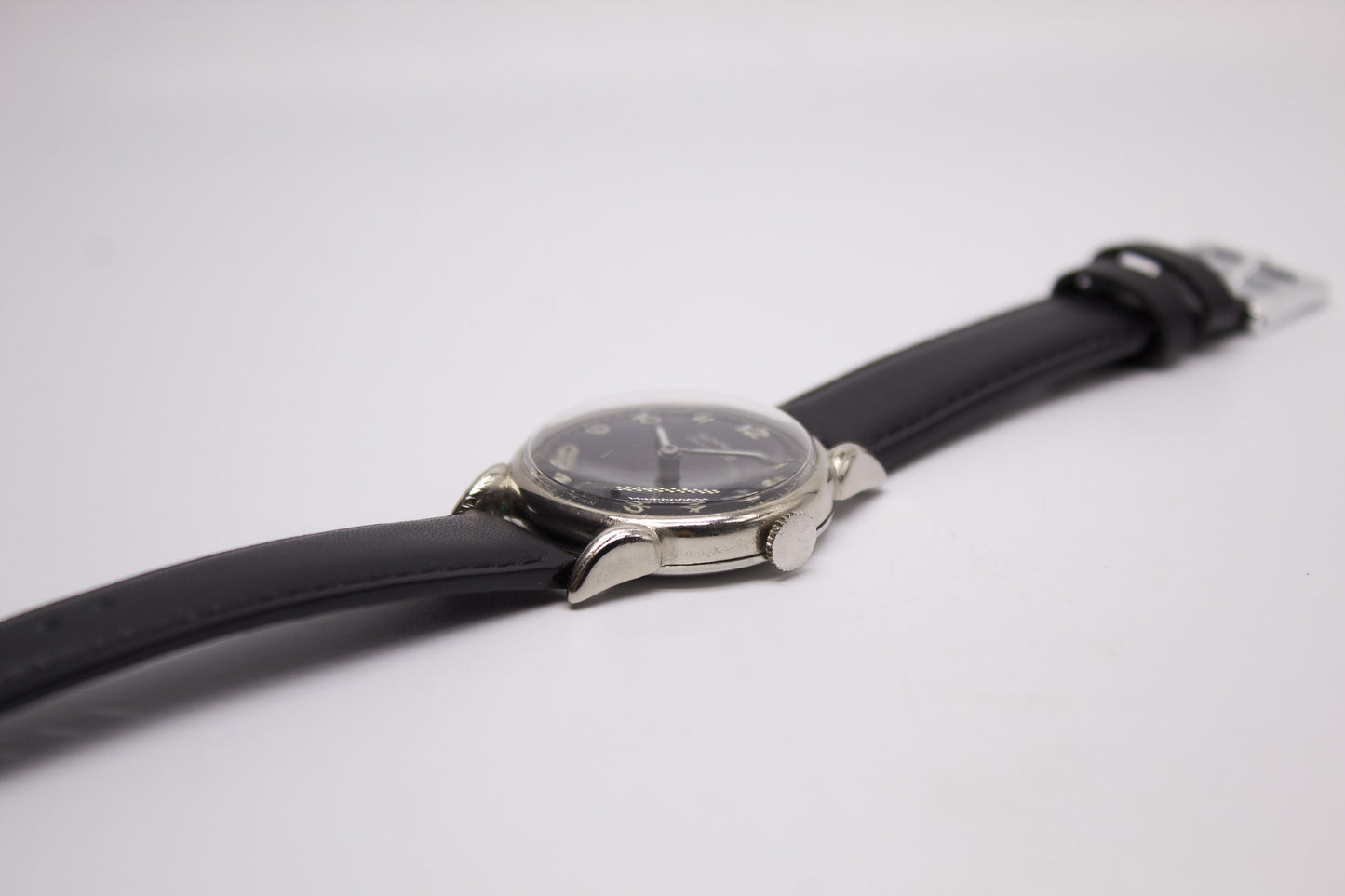 [Serviced] 1950s Services Continental Mechanical Black Dial Men's Wrist-Watch