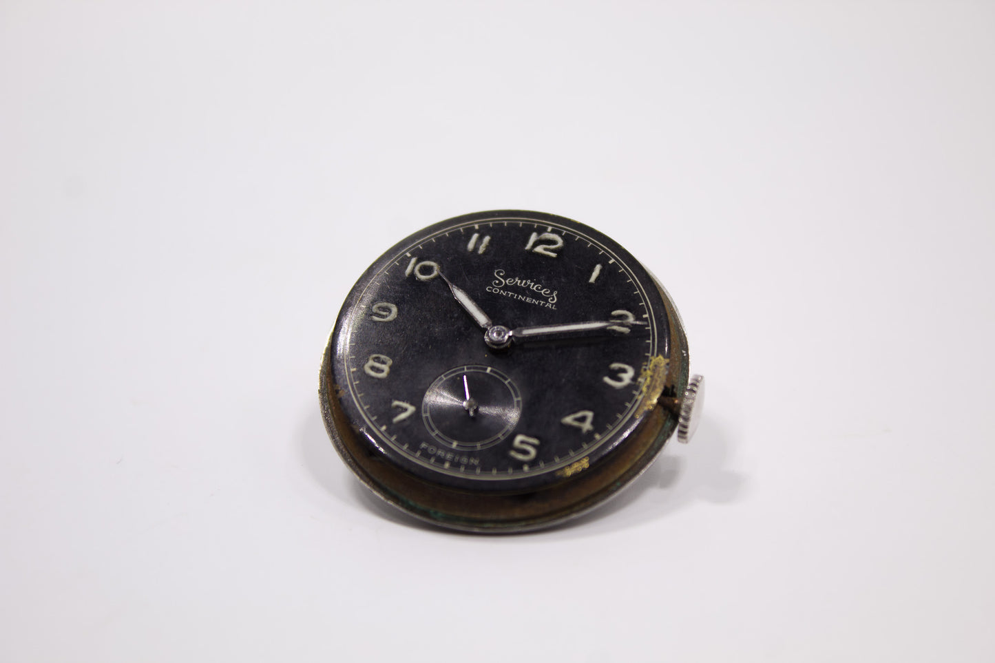 [Serviced] 1950s Services Continental Mechanical Black Dial Men's Wrist-Watch