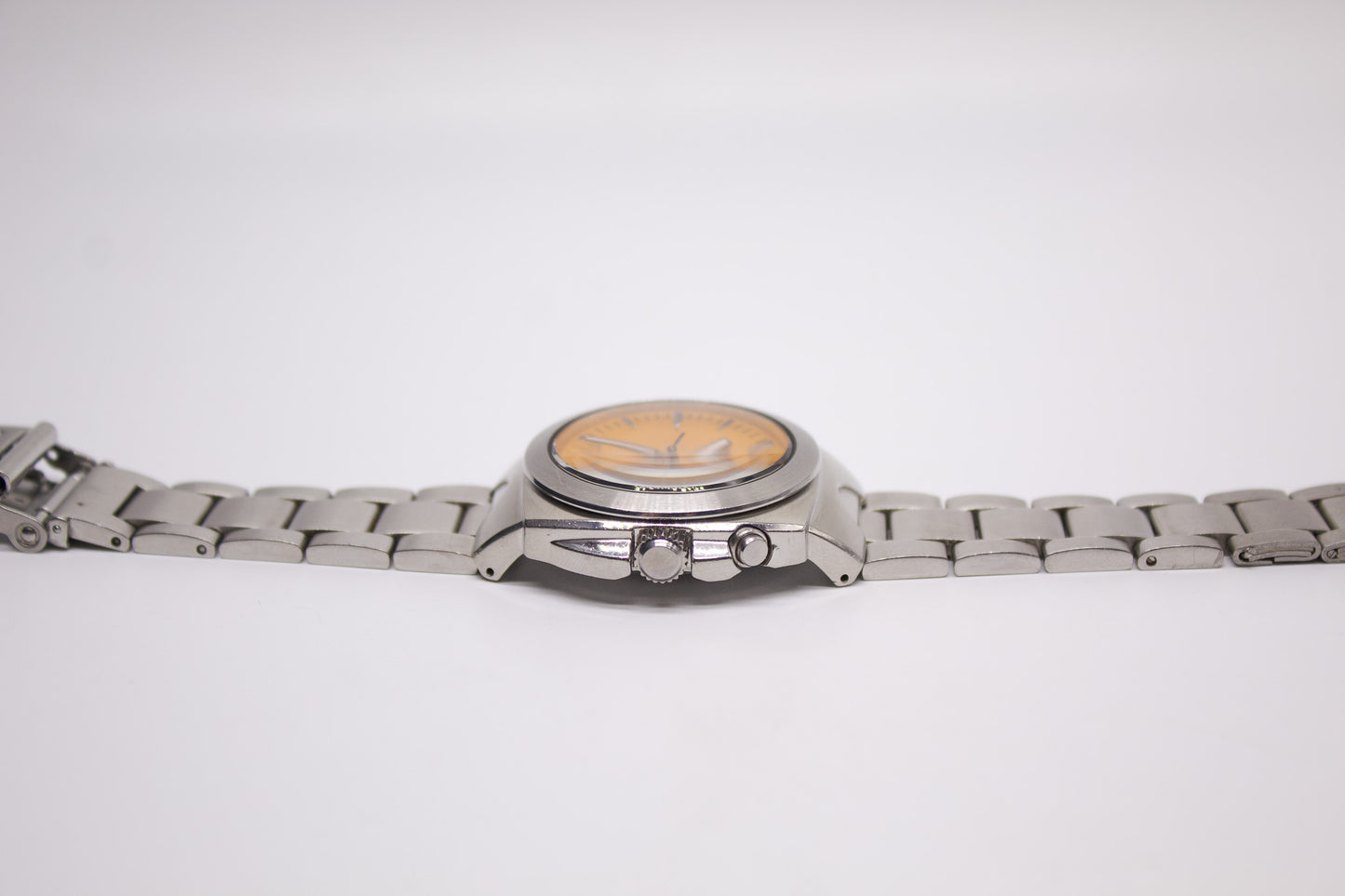 1996 Seiko AGS Kinetic Orange Sunburst Dial Men's Wrist-Watch