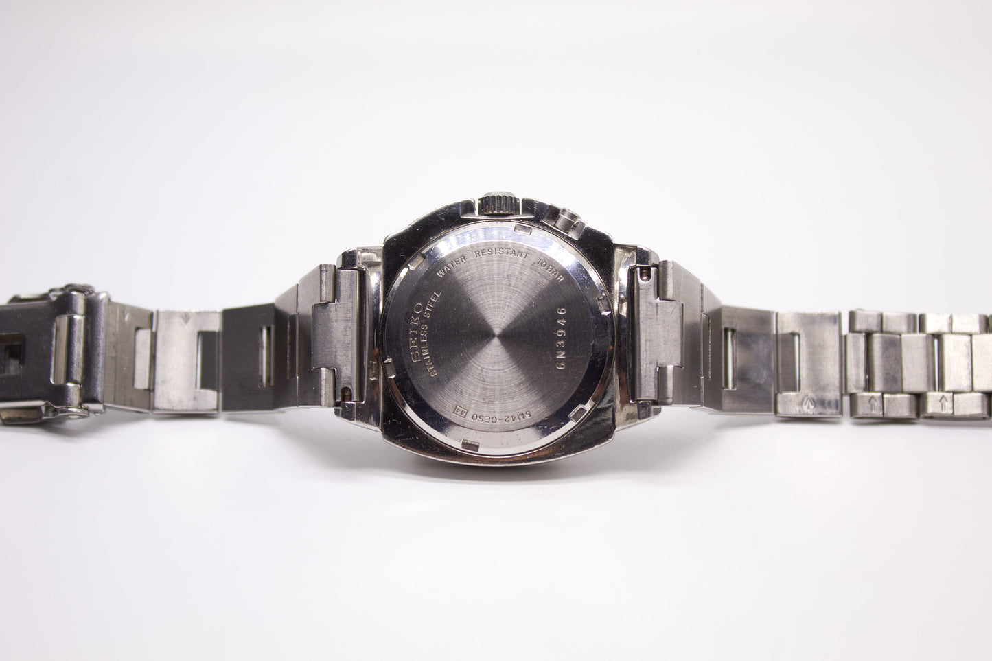 1996 Seiko AGS Kinetic Orange Sunburst Dial Men's Wrist-Watch