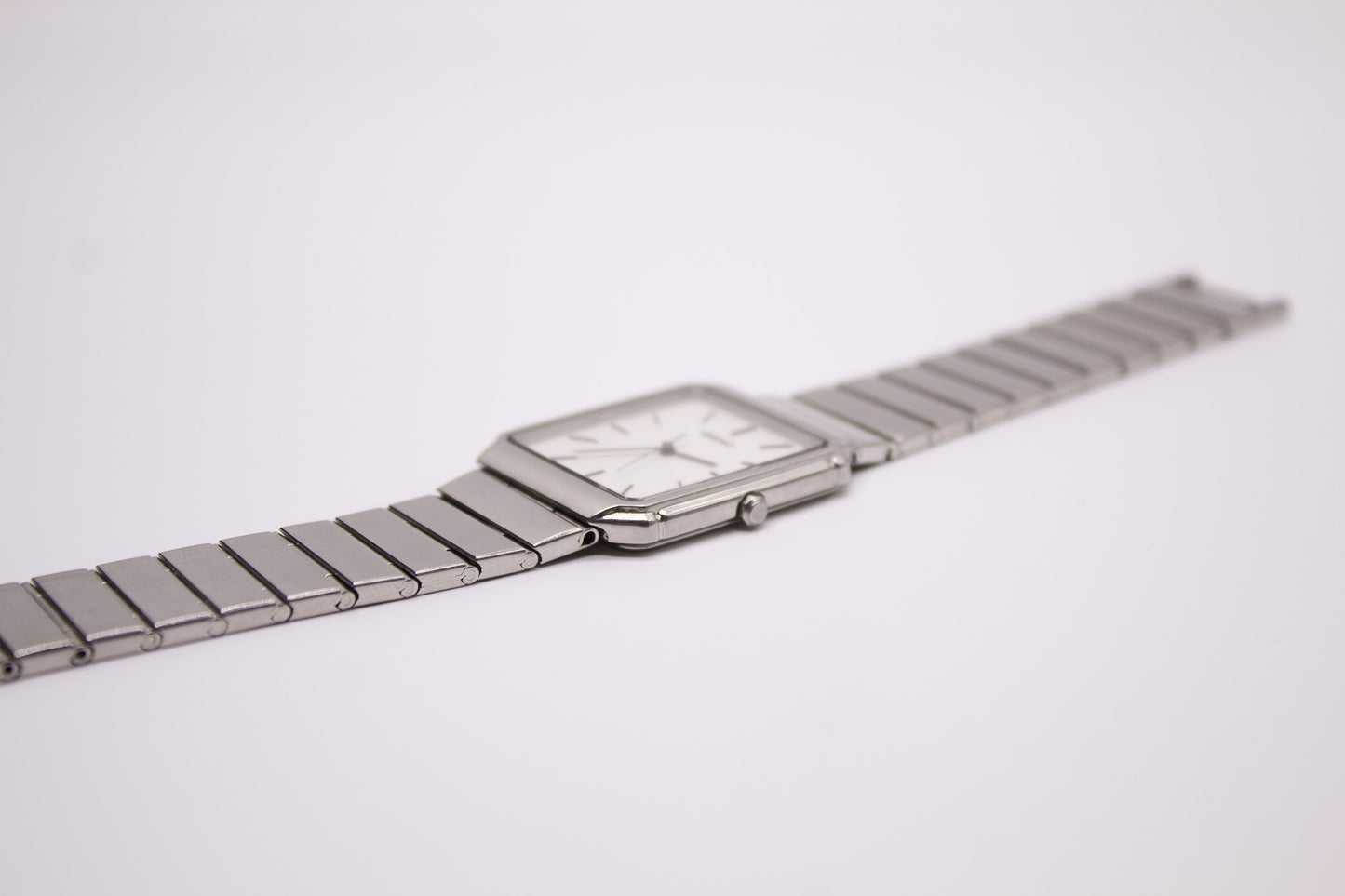 1988 Seiko Quartz Tank Tapestry White Dial Men's Wrist-Watch