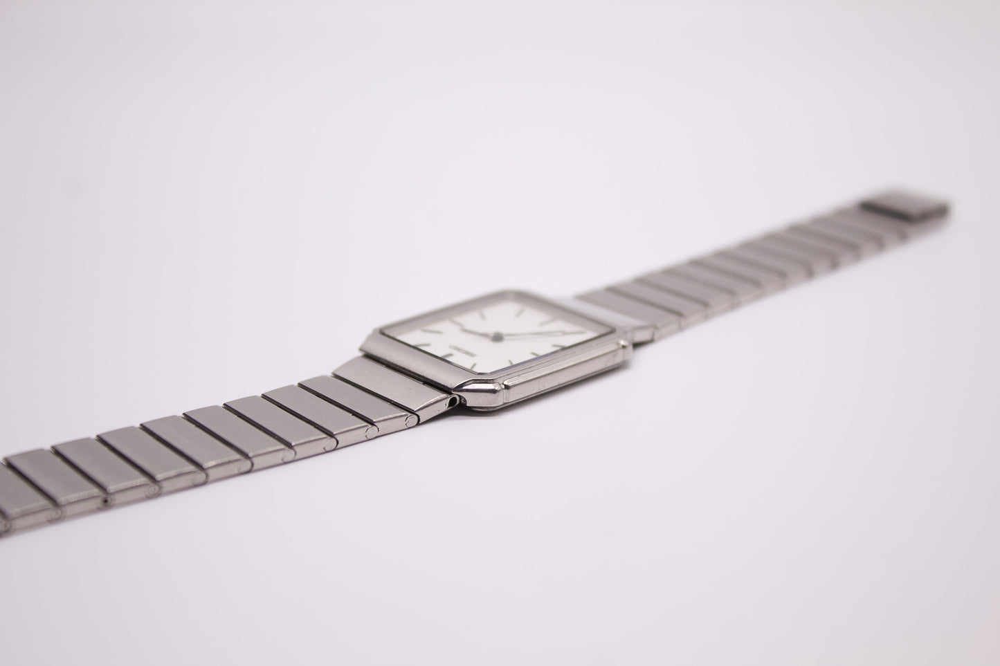 1988 Seiko Quartz Tank Tapestry White Dial Men's Wrist-Watch