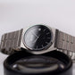 [Near Mint] 1984 Seiko SQ Straight Grain Black Dial Men's Wrist-Watch