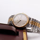 1989 Seiko SQ Quartz Two Tone Gray Dial Men's Wrist-Watch W/Box