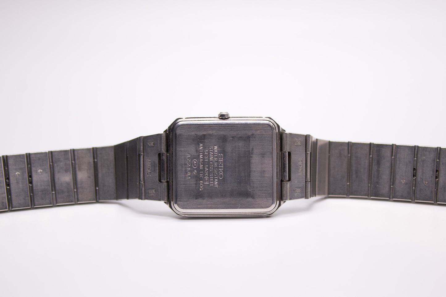 1988 Seiko Quartz Tank Tapestry White Dial Men's Wrist-Watch