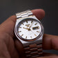 [Serviced] 1991 Seiko Seiko 5 Bright White Dial Men's Automatic Wrist-Watch