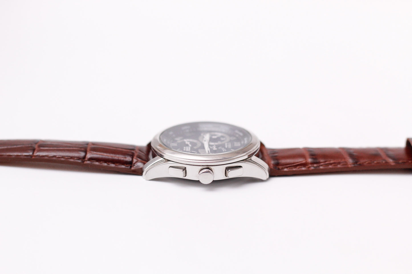 2005 Citizen Eco-Drive Perpetual Calendar Metallic Purple Dial Men's Wrist-Watch