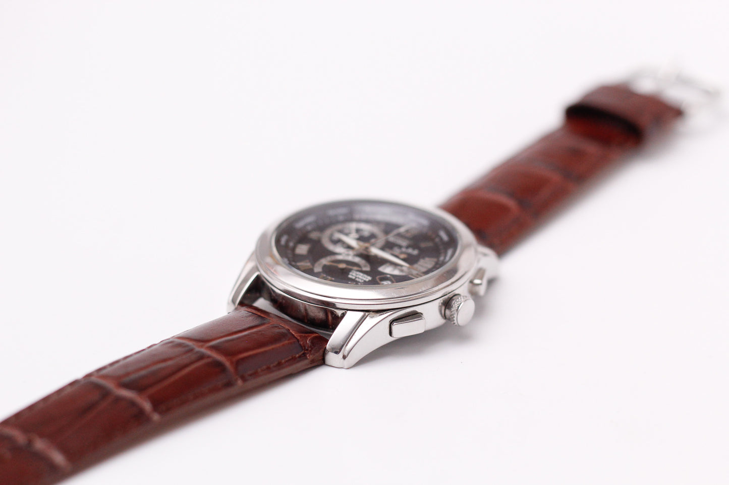 2005 Citizen Eco-Drive Perpetual Calendar Metallic Purple Dial Men's Wrist-Watch
