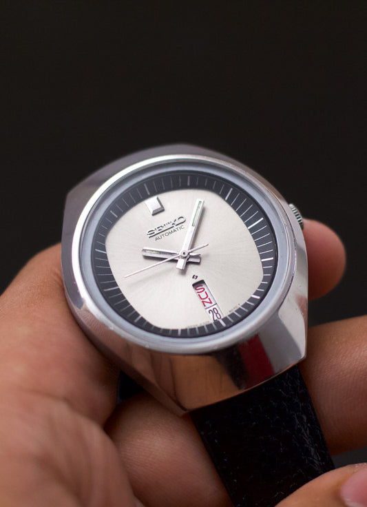 [Serviced] 1978 Seiko Automatic Gray Sunburst Dial Men's Wrist-Watch