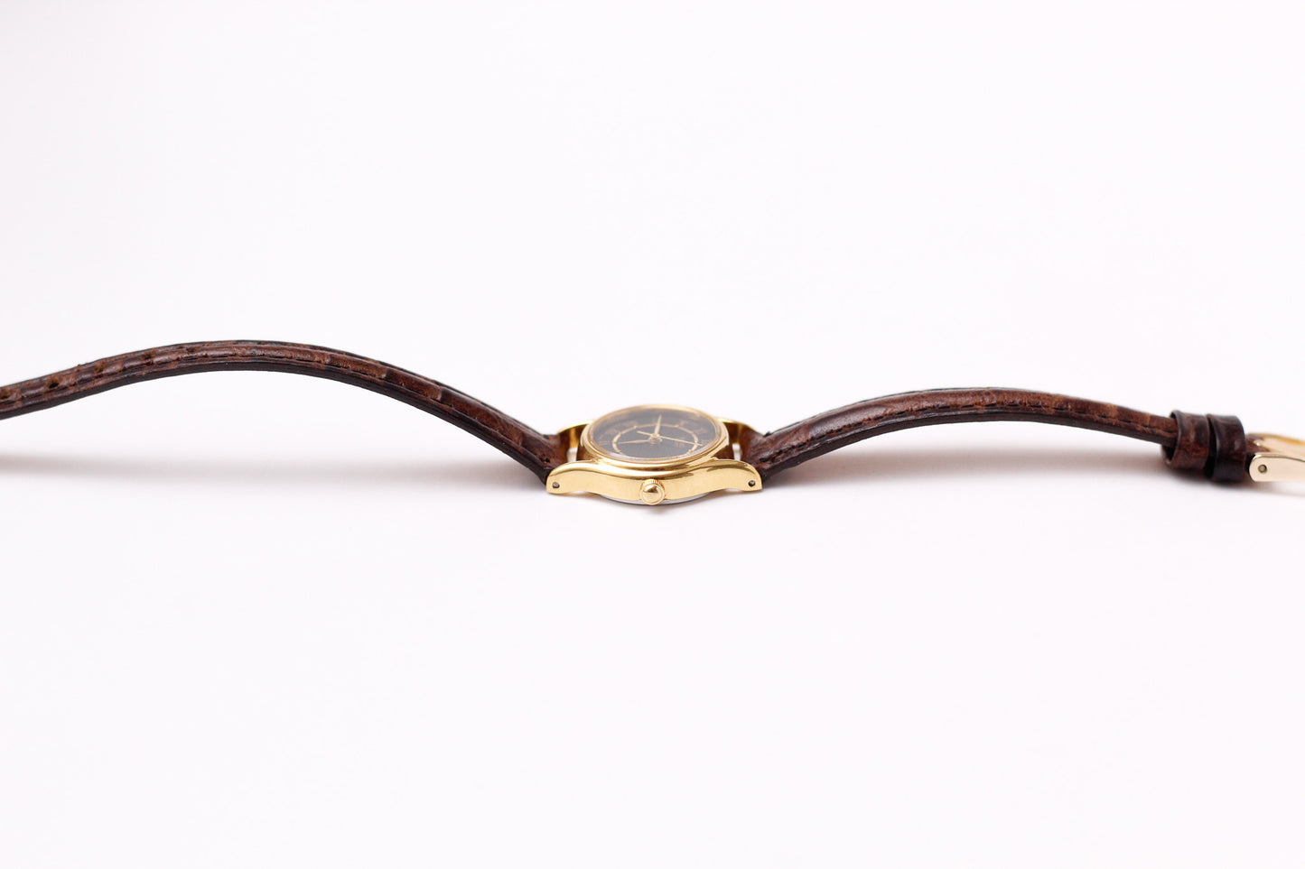 1993 Seiko Quartz Matte Black Roman Dial Ladies' Wrist-Watch