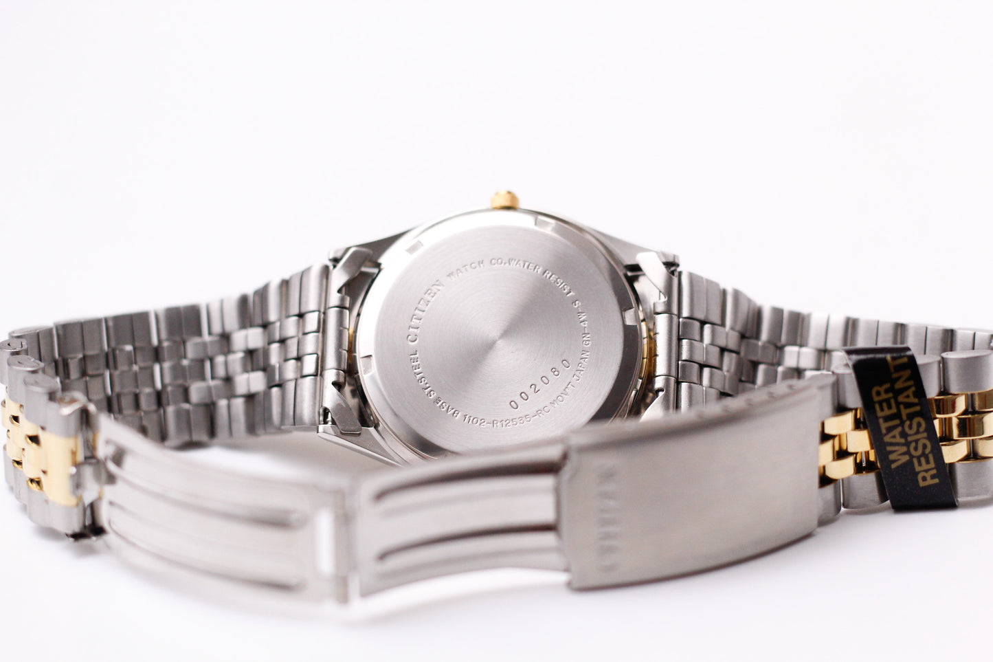 [Mint] 1990 Citizen Baby 'Day-Date' Silver Dial Two Tone Men's Wrist-Watch W/Tag