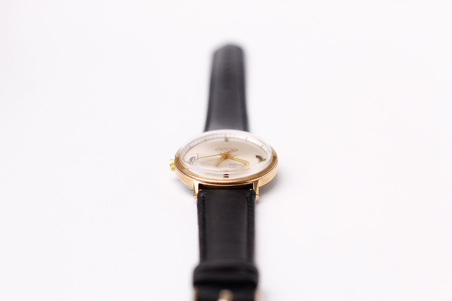 [Serviced] 1960s Gruen Autowind Mechanical Silver Sunburst Dial Men's Wrist-Watch
