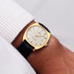 [Serviced] 1970s Bucherer Chronometer Straight Grain Golden Dial Men's Wrist-Watch