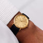 2005 Pulsar Quartz Golden Sunburst Dial Men's Wrist-Watch