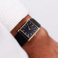 1991 Seiko Quartz Charcoal Dial Tank Men's Wrist-Watch