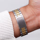 1989 Seiko SQ Quartz Two Tone Gray Dial Men's Wrist-Watch W/Box