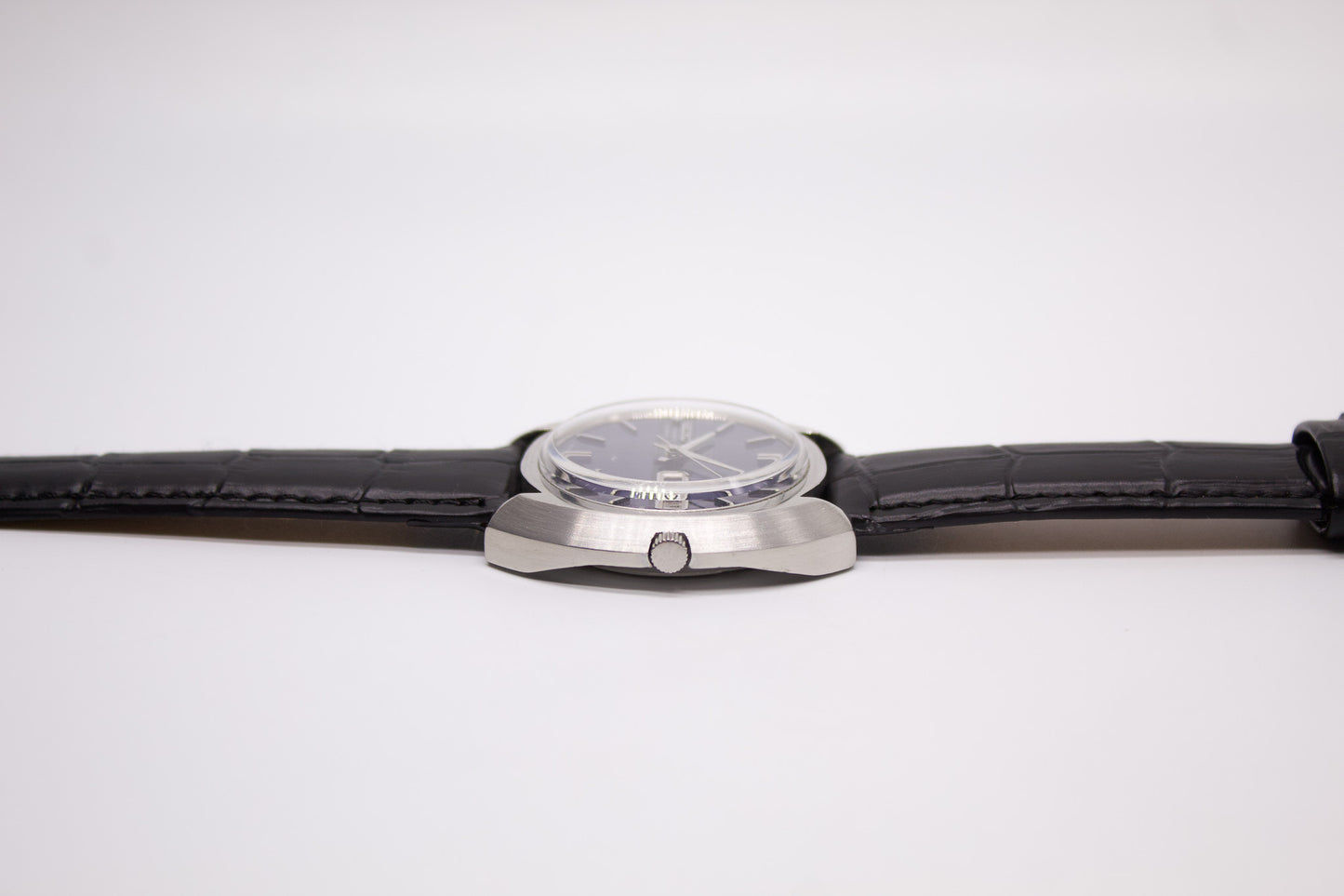 [Serviced] 1974 Seiko Automatic Deep Lilac Straight Grain Dial Men's Wrist-Watch