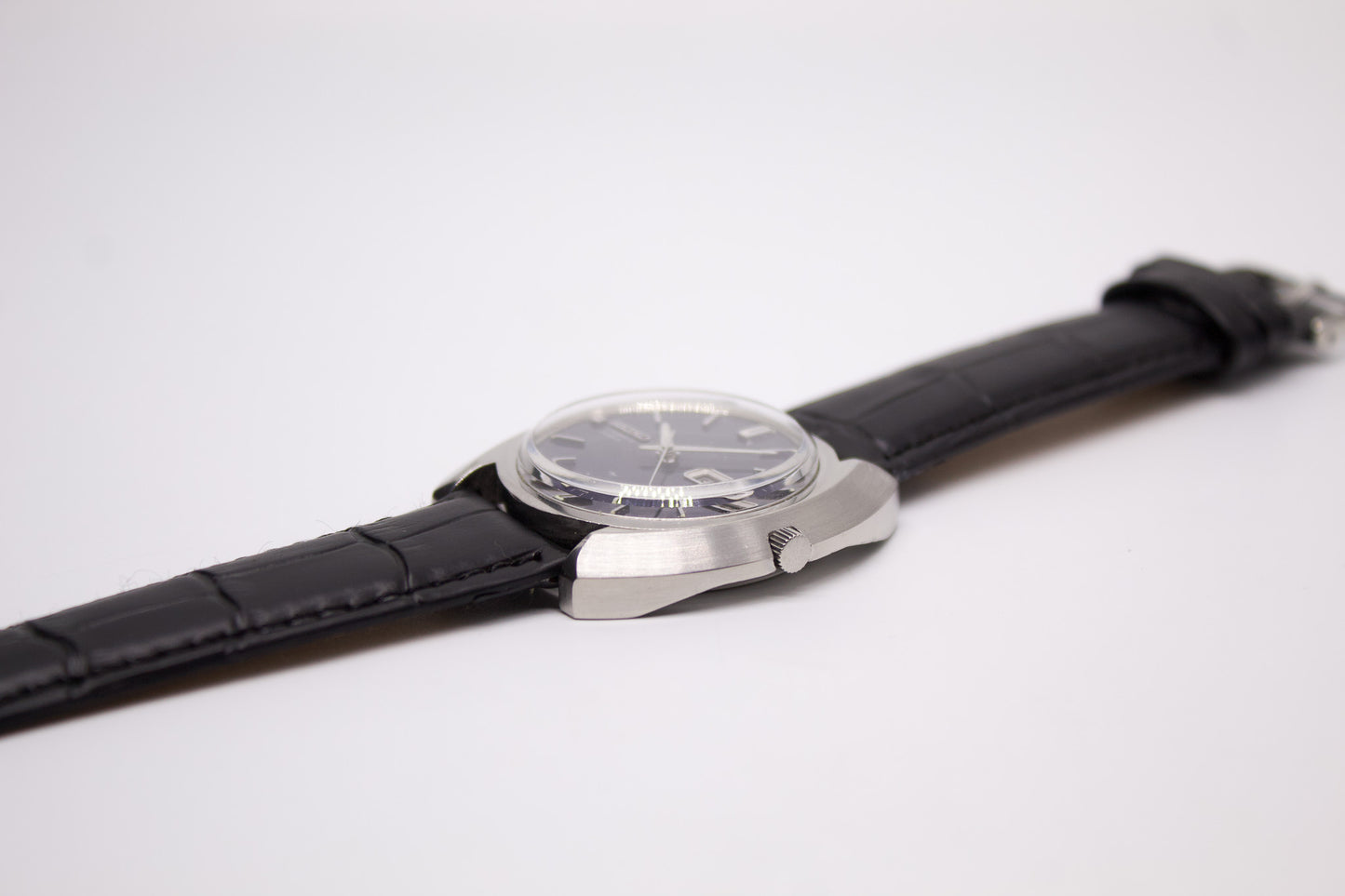 [Serviced] 1974 Seiko Automatic Deep Lilac Straight Grain Dial Men's Wrist-Watch