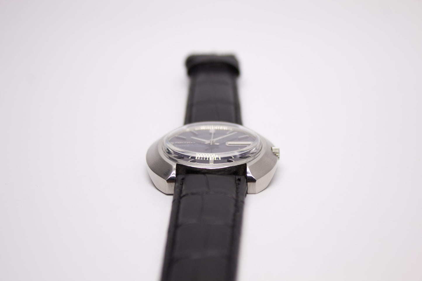 [Serviced] 1974 Seiko Automatic Deep Lilac Straight Grain Dial Men's Wrist-Watch