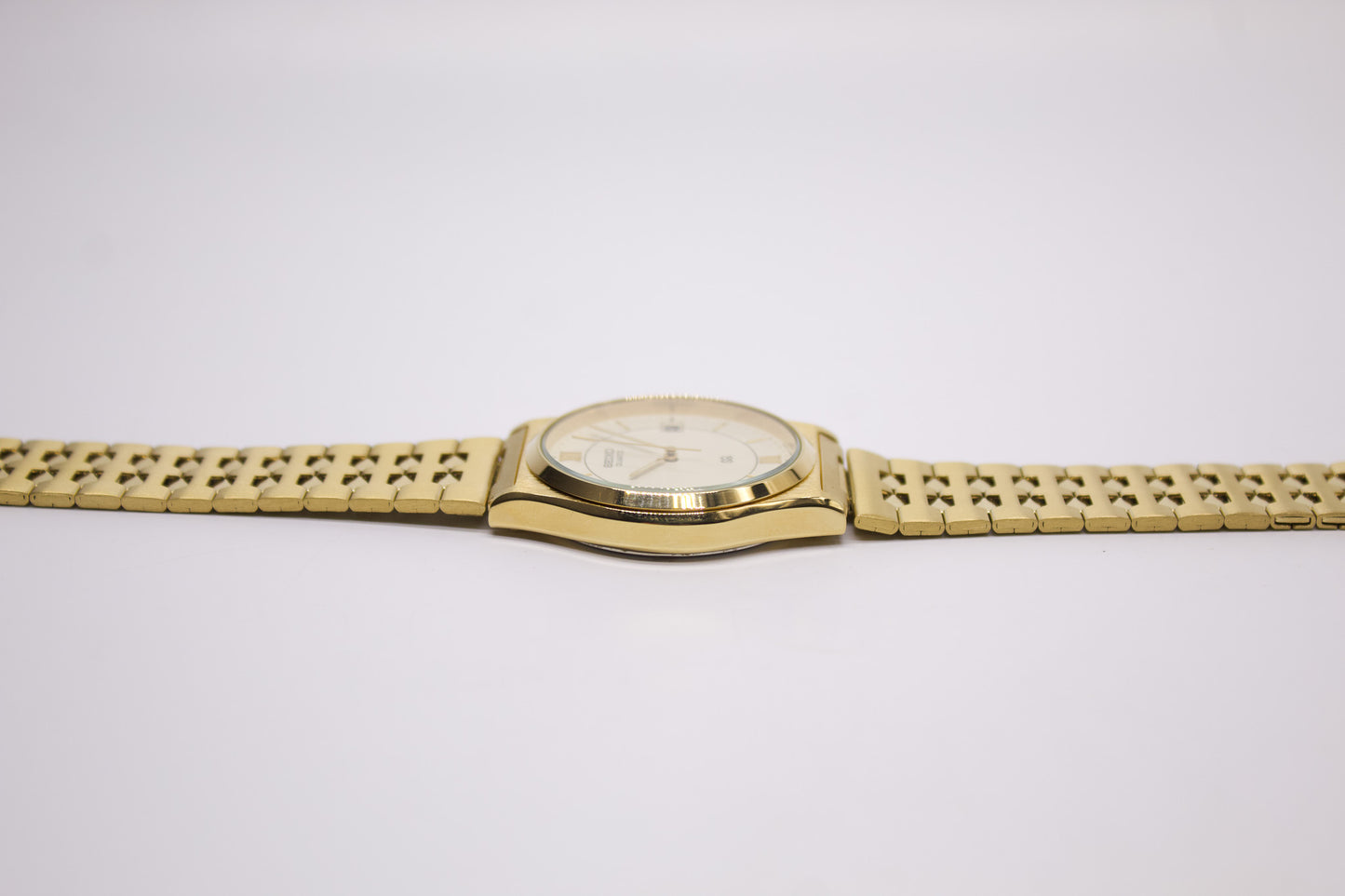 [New Old Stock] 1989 Seiko SQ Golden Roman Dial Men's Wrist-Watch Full-Set