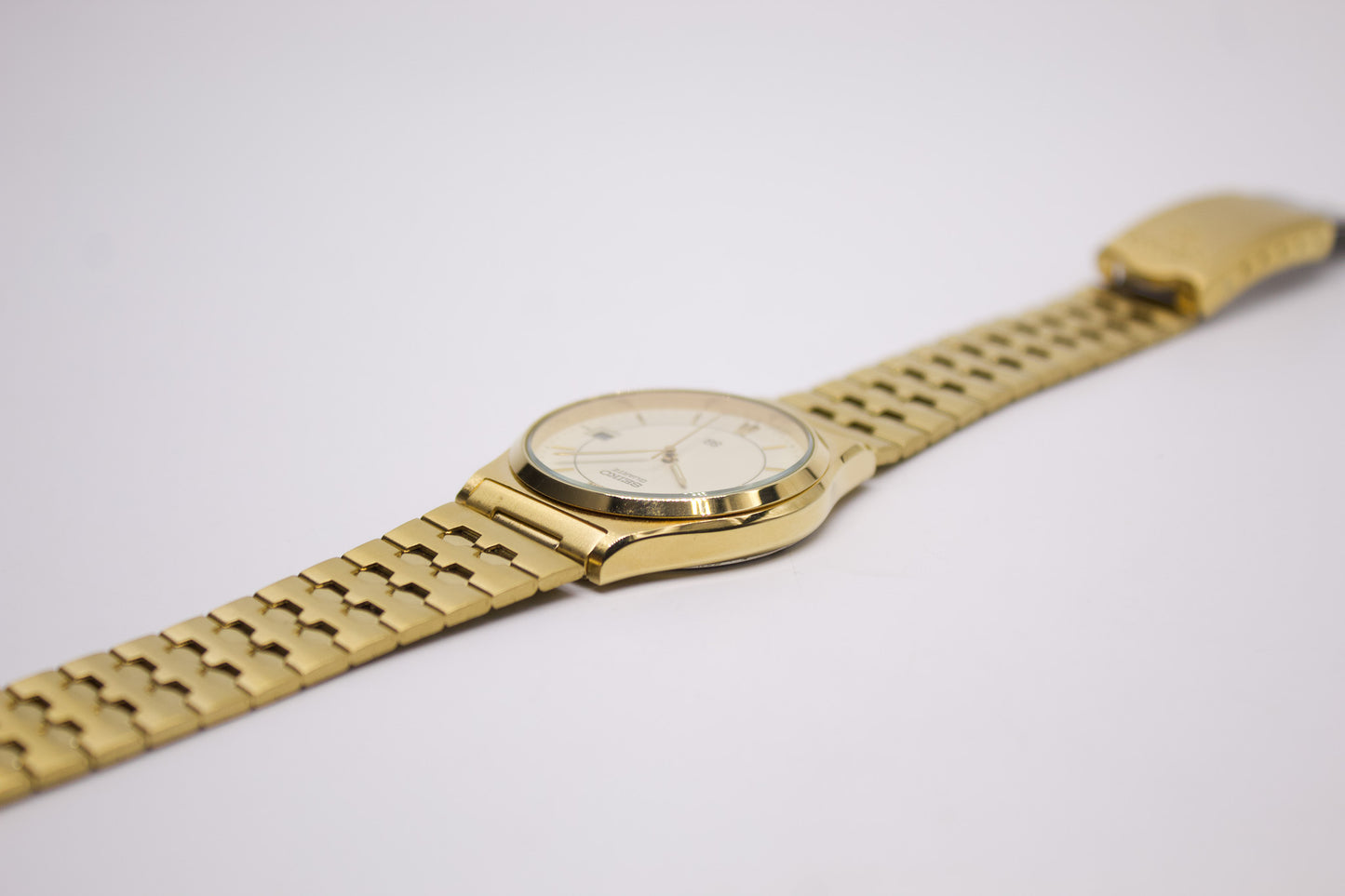 [New Old Stock] 1989 Seiko SQ Golden Roman Dial Men's Wrist-Watch Full-Set