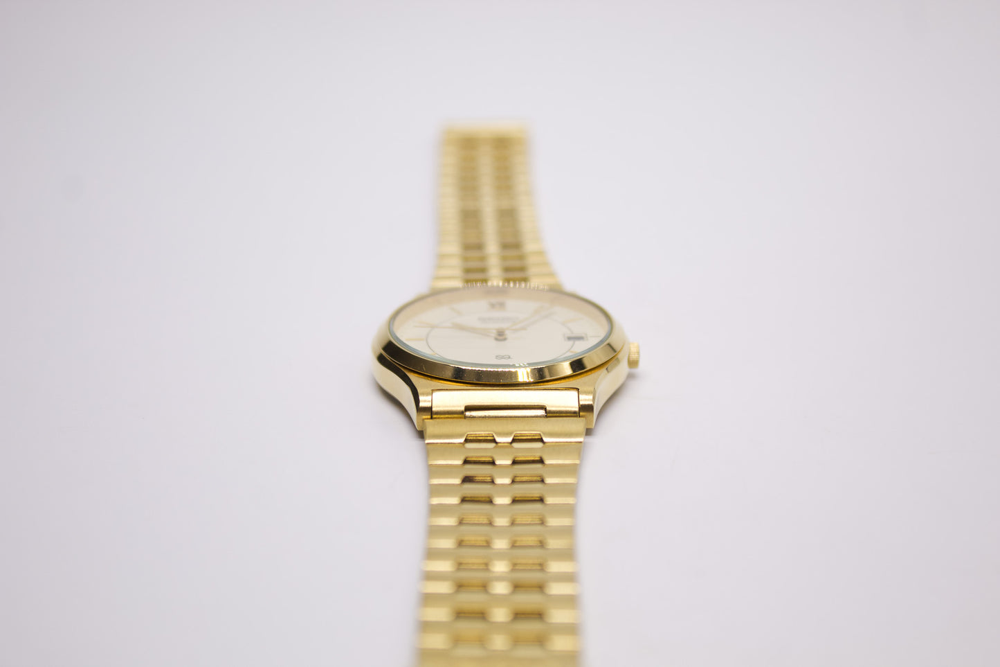 [New Old Stock] 1989 Seiko SQ Golden Roman Dial Men's Wrist-Watch Full-Set