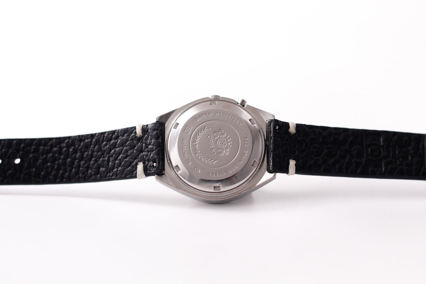 [Serviced] 1970s Orient Crystal Automatic Matte Black Dial Men's Wrist-Watch
