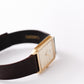 1987 Seiko Tank Straight Grain Golden Dial Men's Wrist-Watch