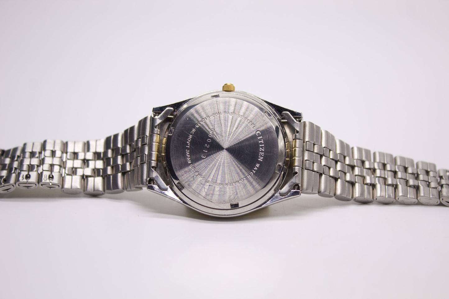1990s Citizen Baby 'Day-Date' Silver Dial Two Tone Men's Wrist Watch