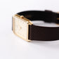 1987 Seiko Tank Straight Grain Golden Dial Men's Wrist-Watch