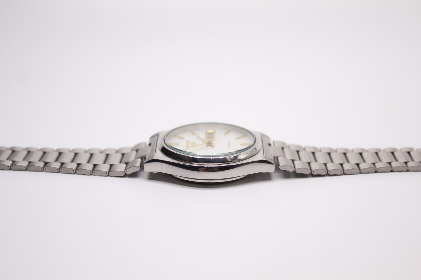 [Serviced] 1991 Seiko Seiko 5 Bright White Dial Men's Automatic Wrist-Watch