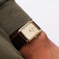 1987 Seiko Tank Straight Grain Golden Dial Men's Wrist-Watch