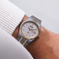 [Near Mint] 1987 Seiko SQ Two Tone Gray Dial Sand Blasted Case Men's Wrist-Watch