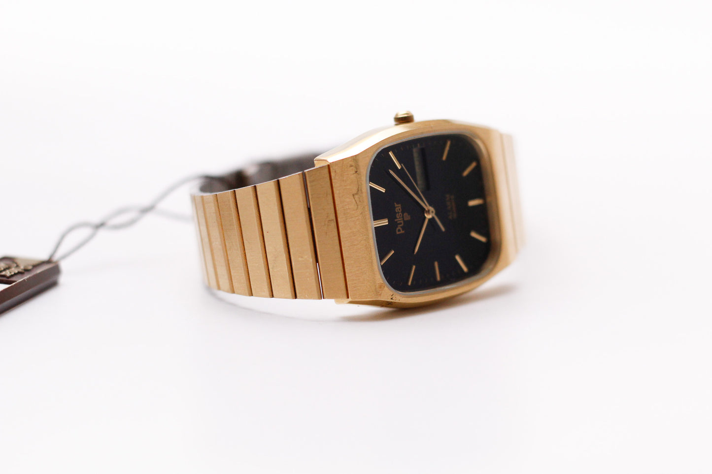 1986 Pulsar Quartz Ana-Digi Inky Black Dial Men's Wrist-Watch W/Tag