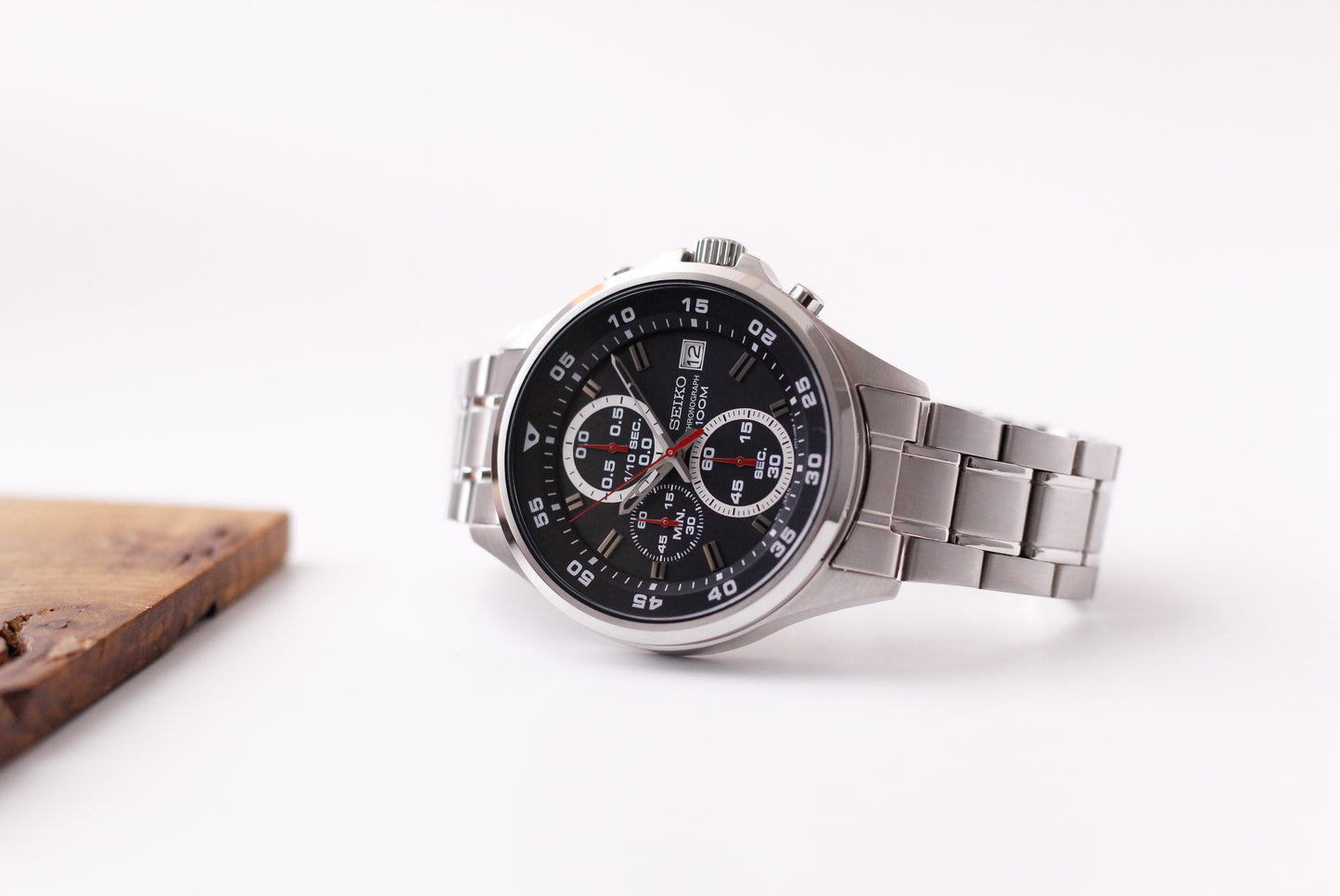 2008 Seiko Quartz Chronograph Matte Gray Dial Men's Wrist-Watch
