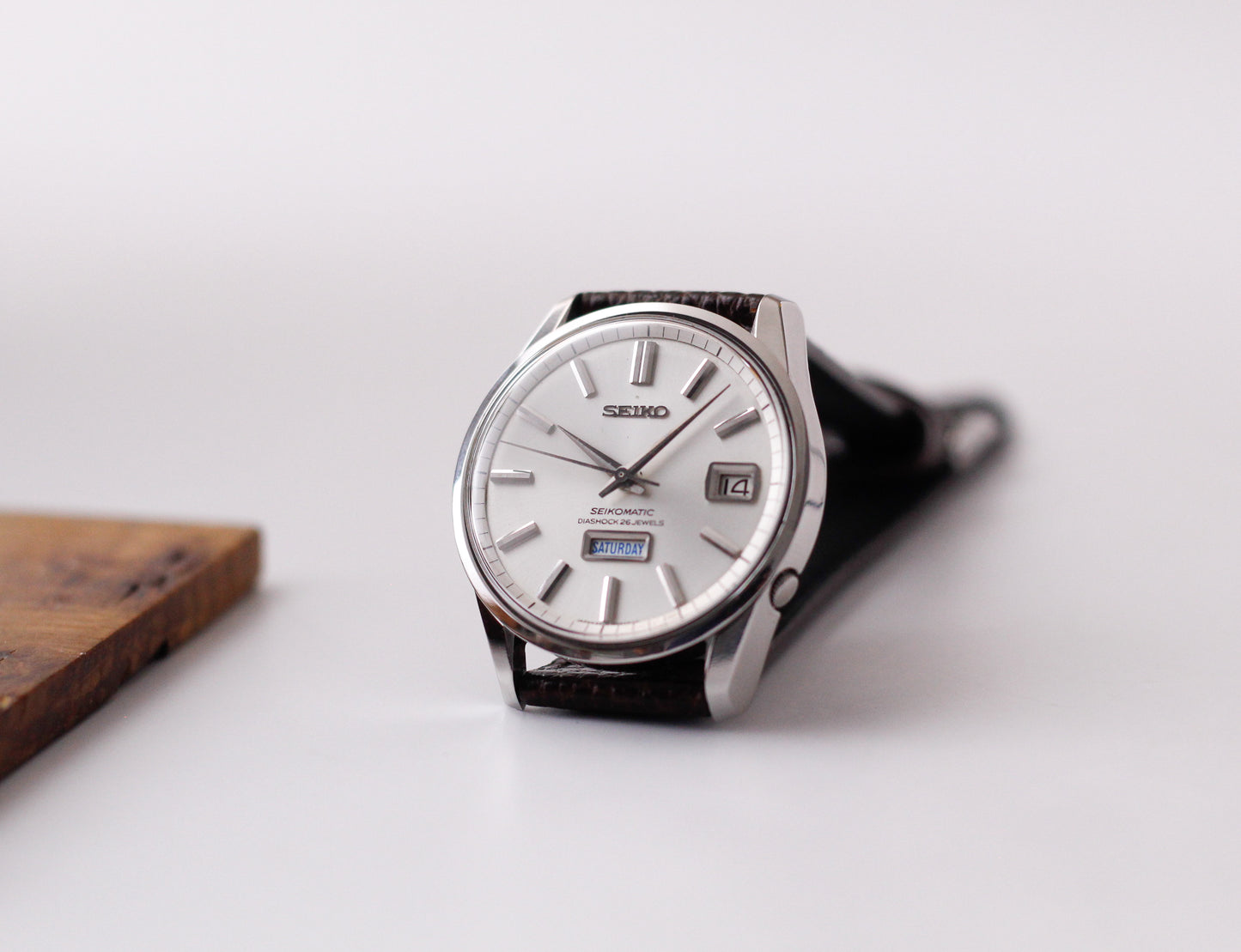[Serviced] 1966 Seiko-Matic Silver Sunburst Dial Men's Wirst-Watch